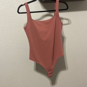 Size small square neck Mauve bodysuit from express